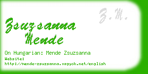 zsuzsanna mende business card